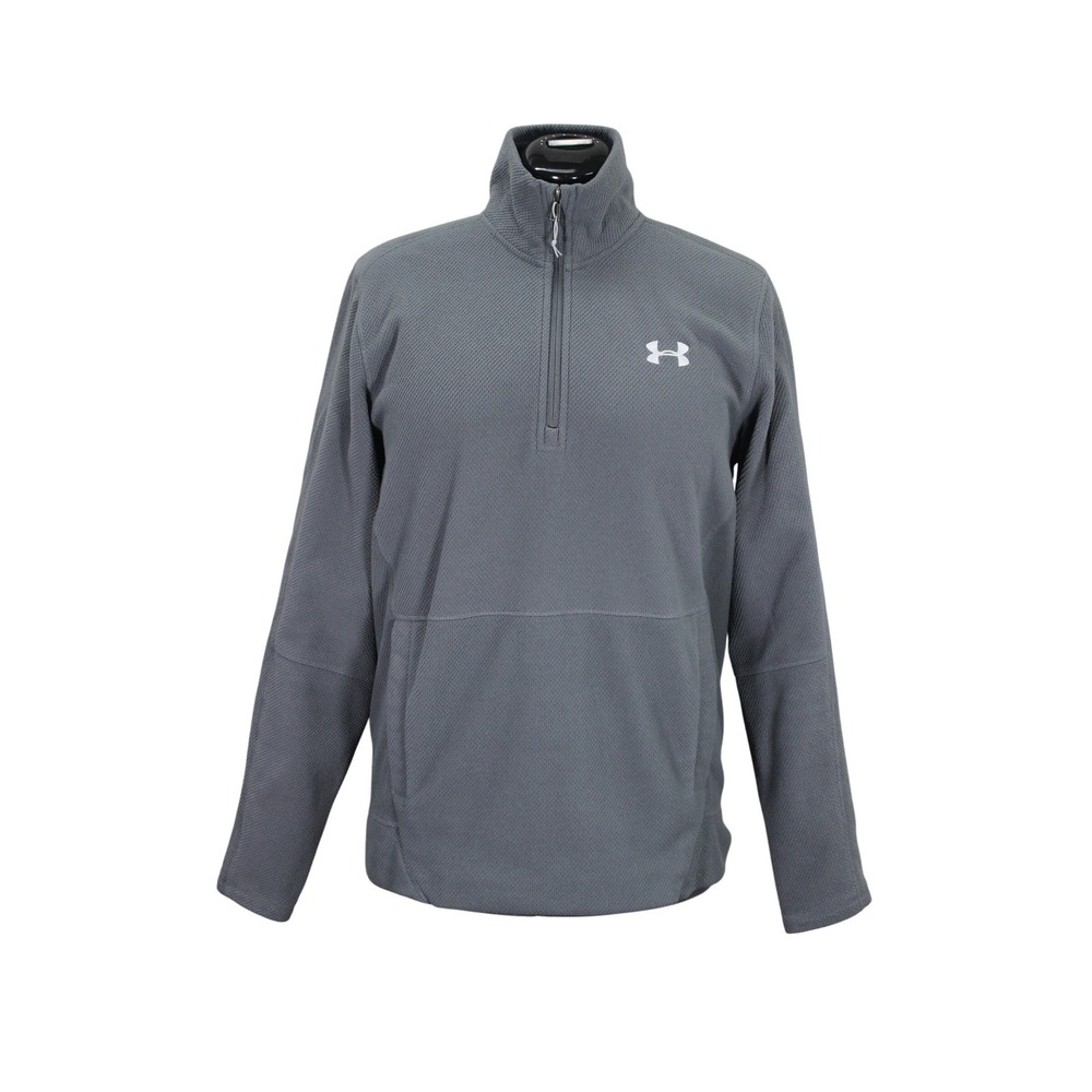Under Armour Men's Medium Zephyr Fleece 1/4 Zip Pullover Loose Fit Textured